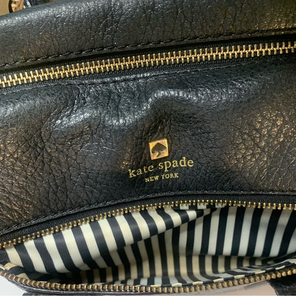 Authentic Kate Spade Black Pebbled Leather Satchel With Gold Hardware - Picture 3 of 7